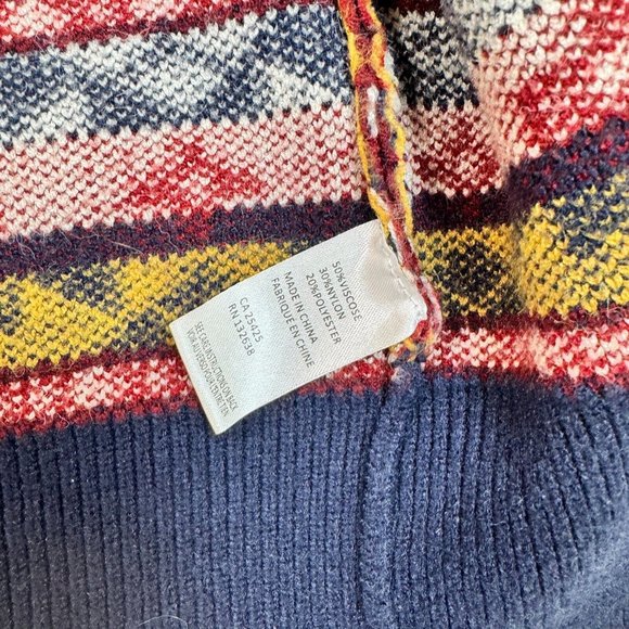 Fresh FX Wool Cardigan Aztec Print Blend Dark Multicolor Women's S/P Cozy Knit - Picture 15 of 16